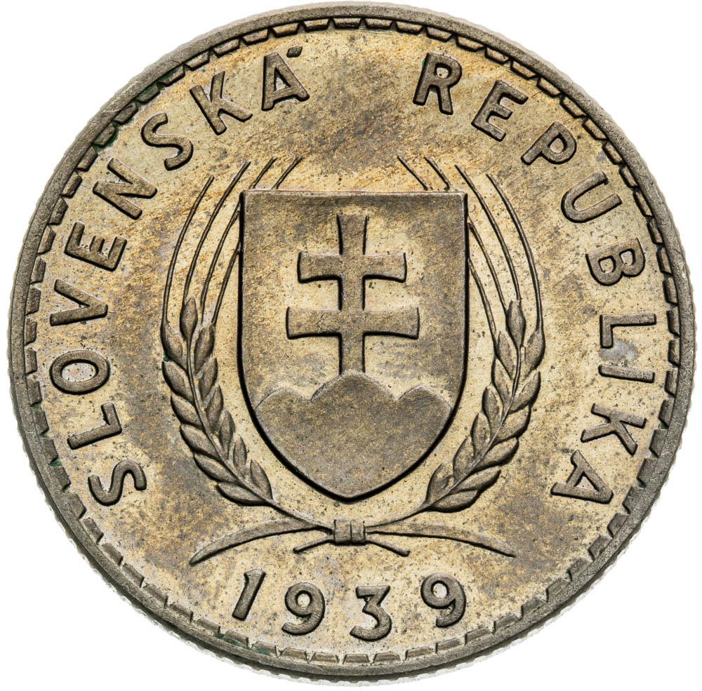 2 Koruna 1939 (Pattern strike) - front