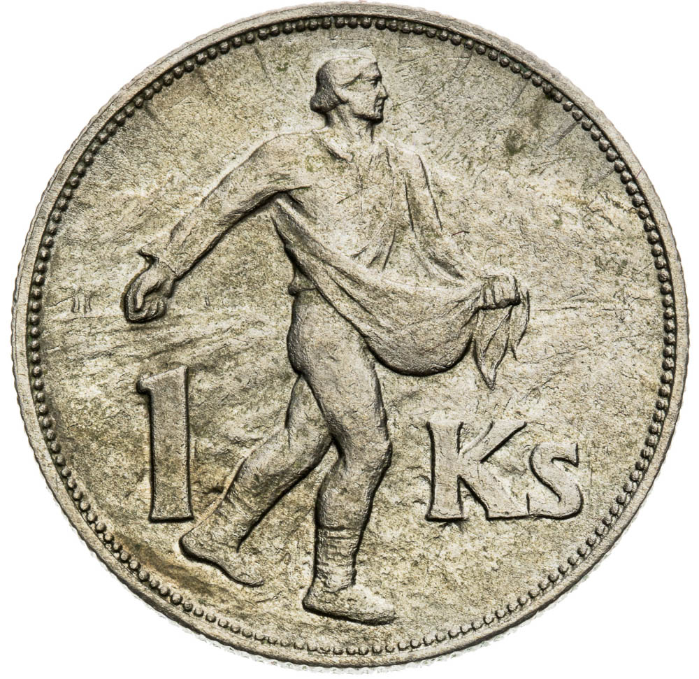 1 Koruna 1940 (Pattern strike) - back