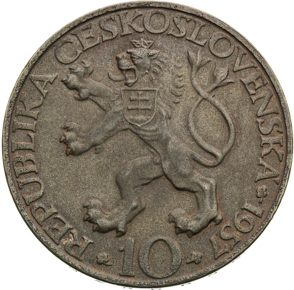 10 Koruna 1957 (Pattern strike) - back