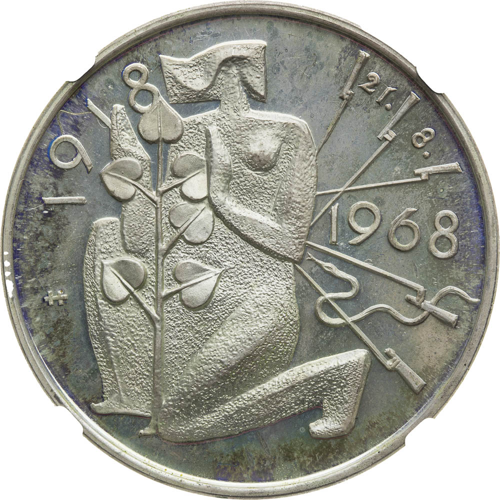 Silver medal 1968 - front