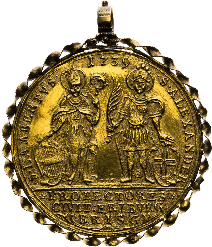 Zlatá medaila 1739 - averz