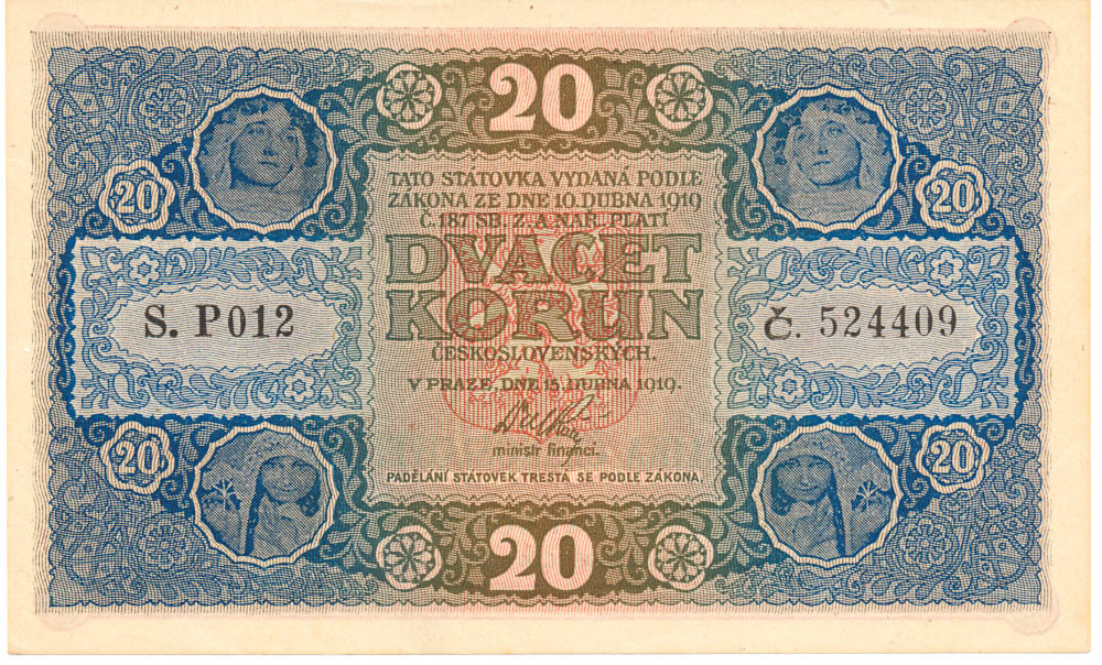 20 Kč 1919 - avers