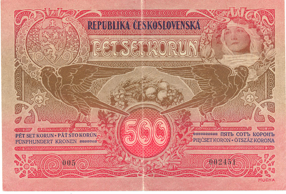 500 Koruna 1919 - front