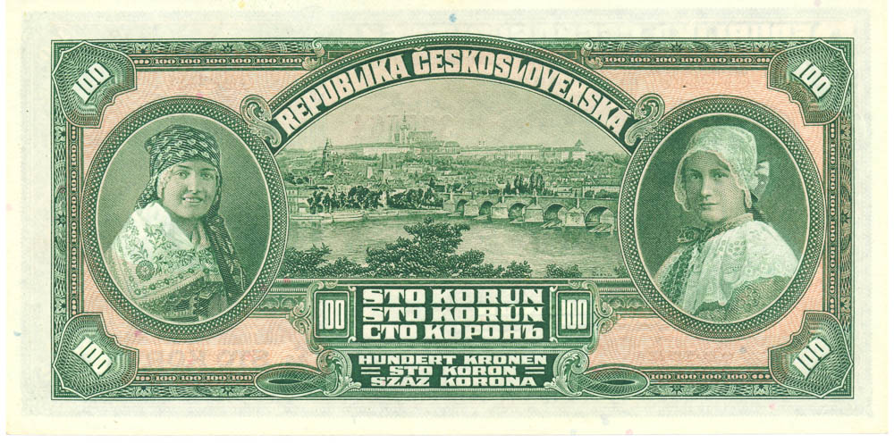 100 Kč 1920 - revers