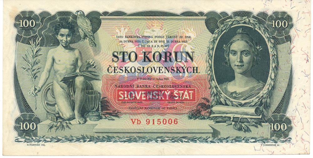 100 Koruna 1931/1939 - front