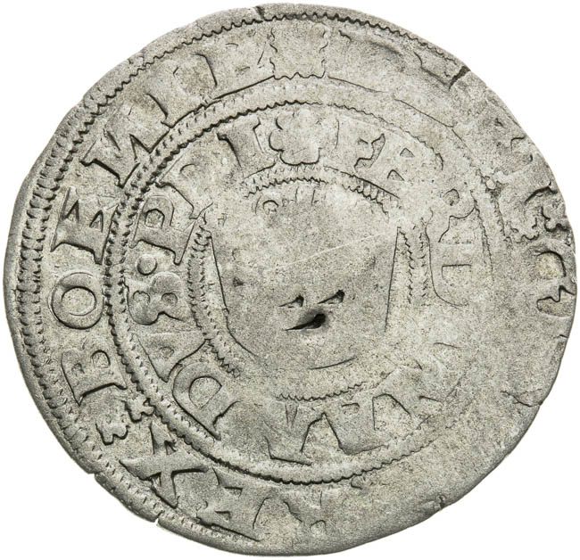Pražský groš 1547 - reverz