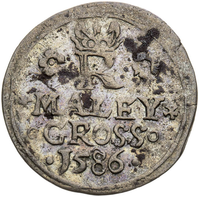 Malý groš 1586 - reverz