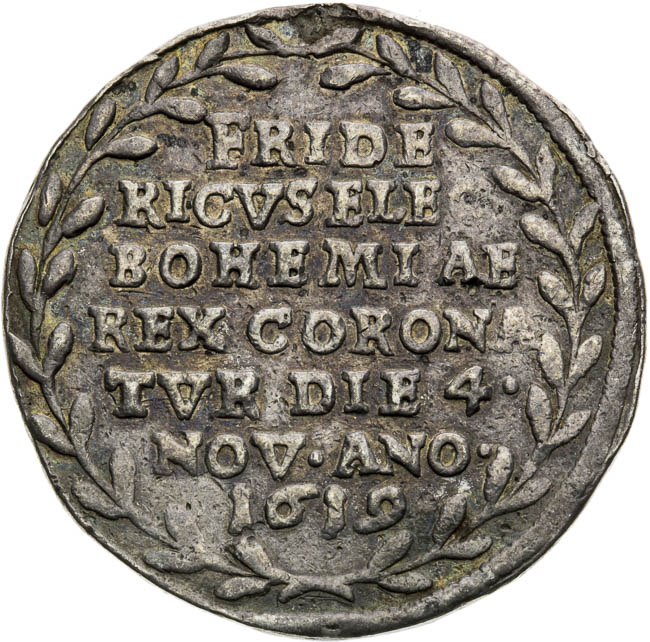 Silver token 1619 - back