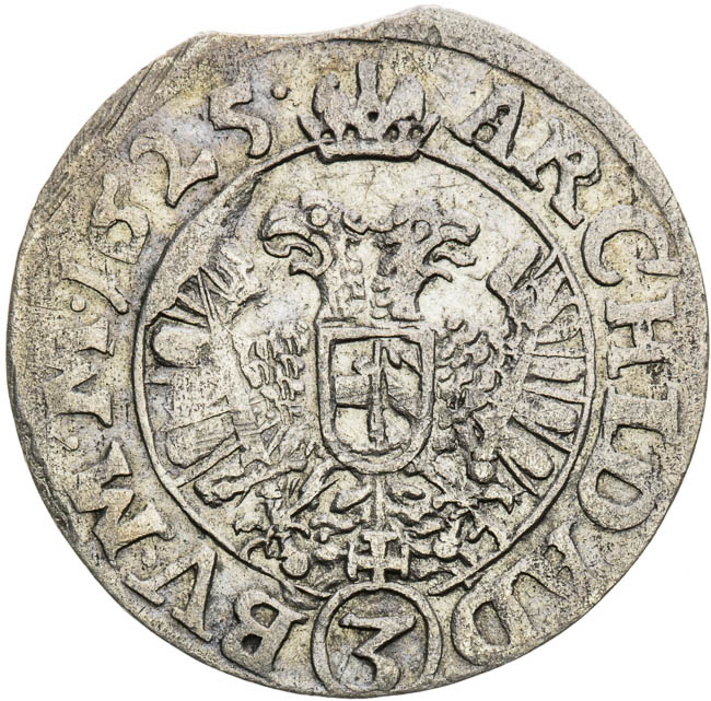3 Grajciar 1625 - reverz