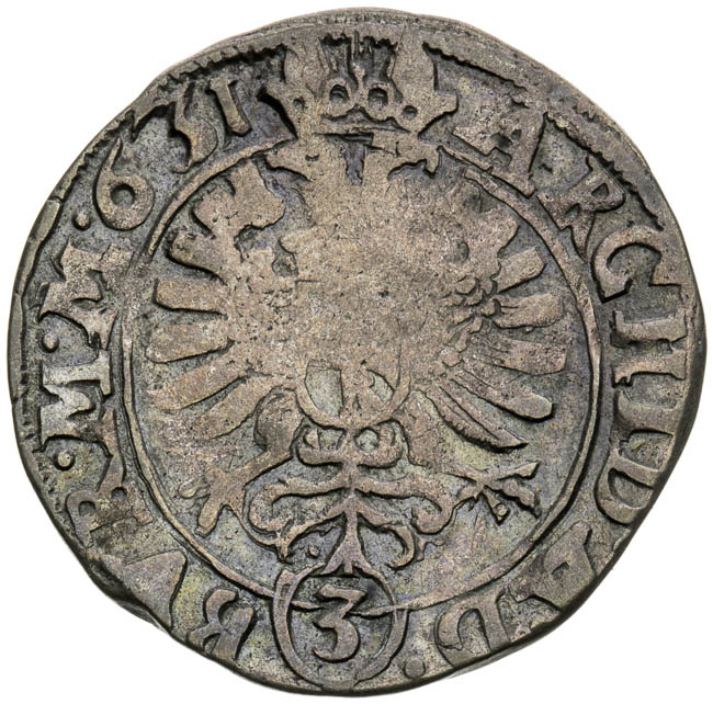 3 Kreutzer 1631 - back