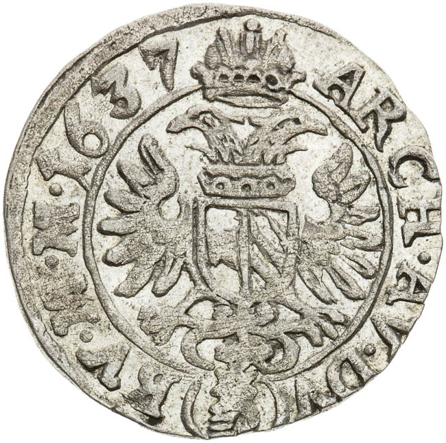 3 Kreutzer 1637 - back