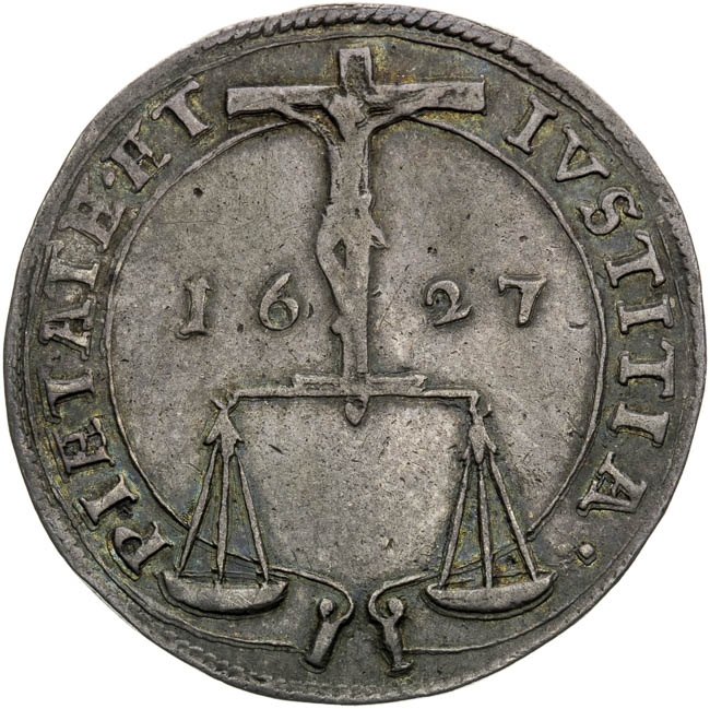 Silver token 1627 - back