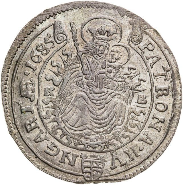 XV Kreutzer 1685 - back