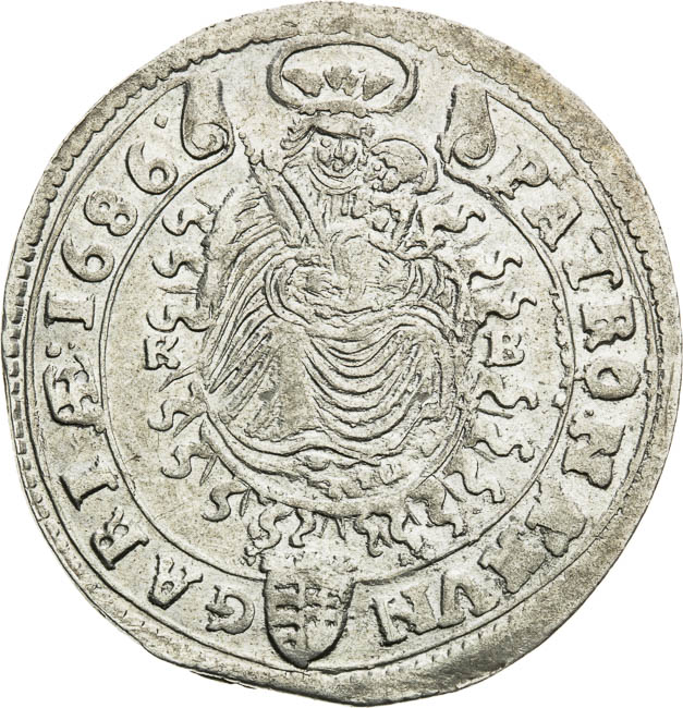 XV Kreutzer 1686 - back