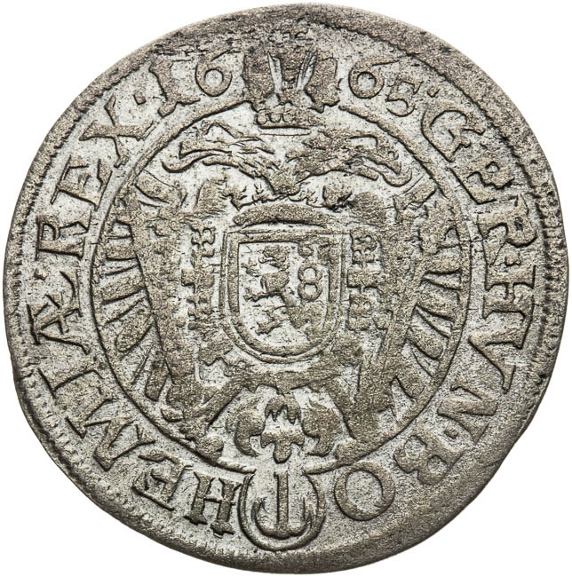 6 Grajciar 1665 - reverz