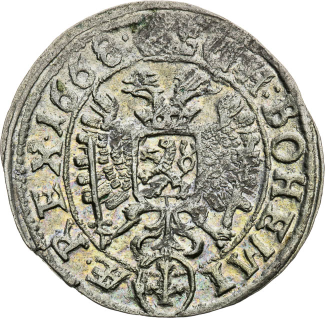 3 Kreutzer 1668 - back