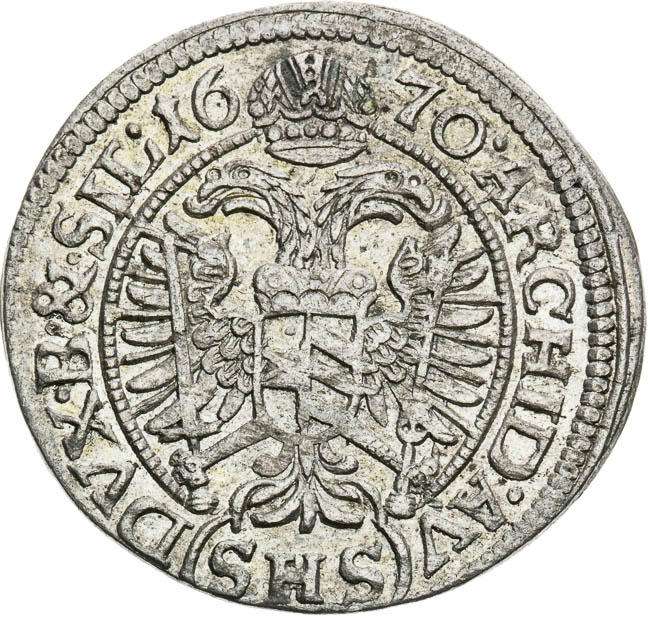 3 Kreutzer 1670 - back