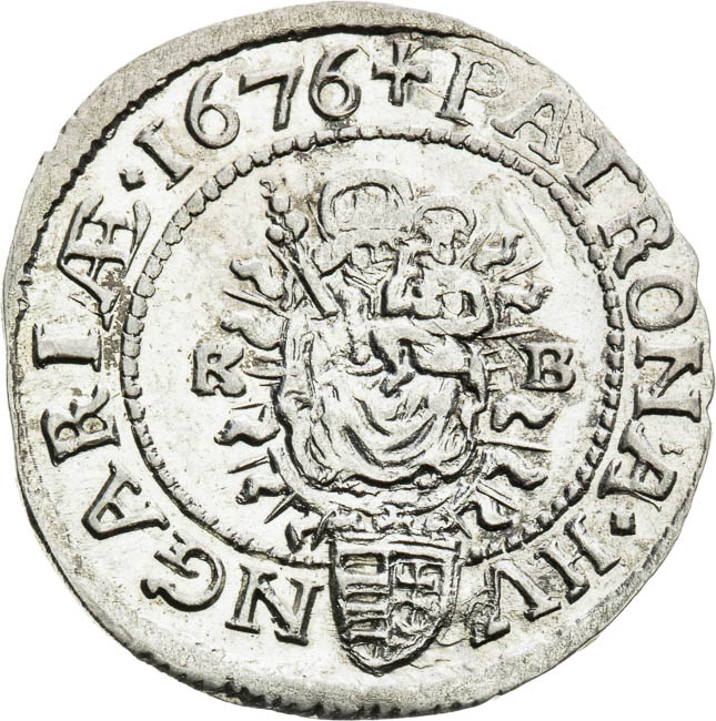 3 Kreutzer 1676 - back