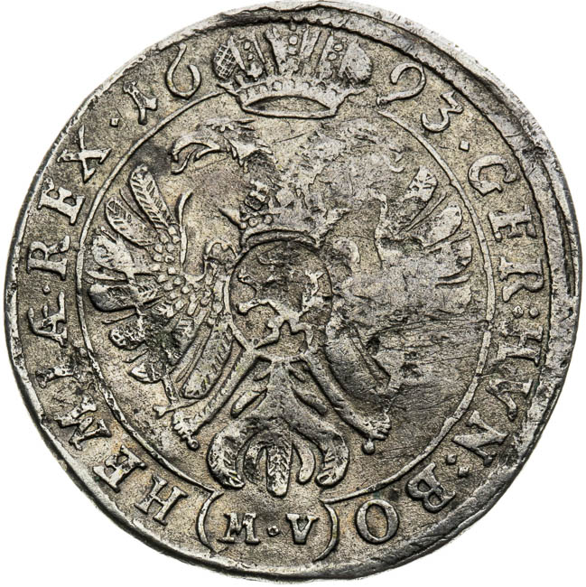 3 Kreutzer 1693 - back