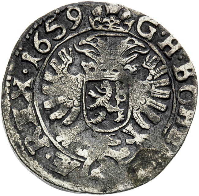 3 Kreutzer 1659 - back