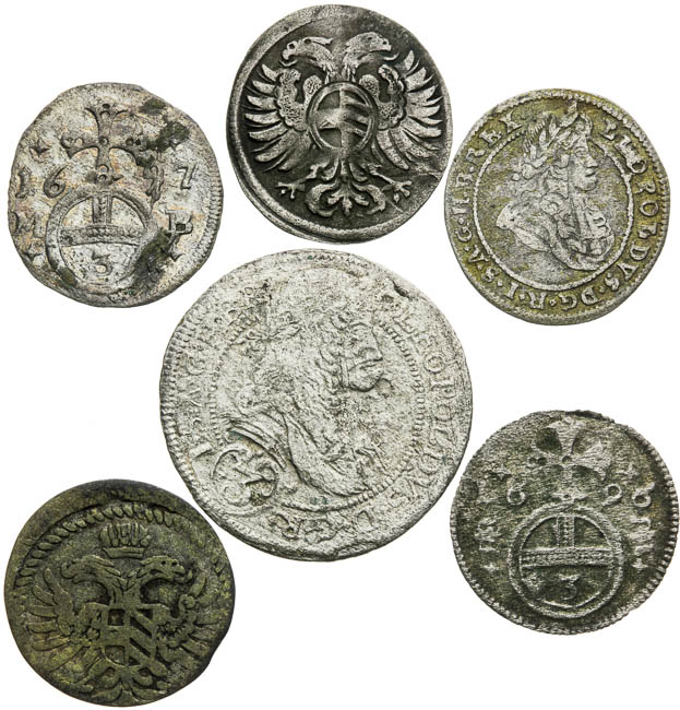 Lot of silver coins (6 pcs) - front