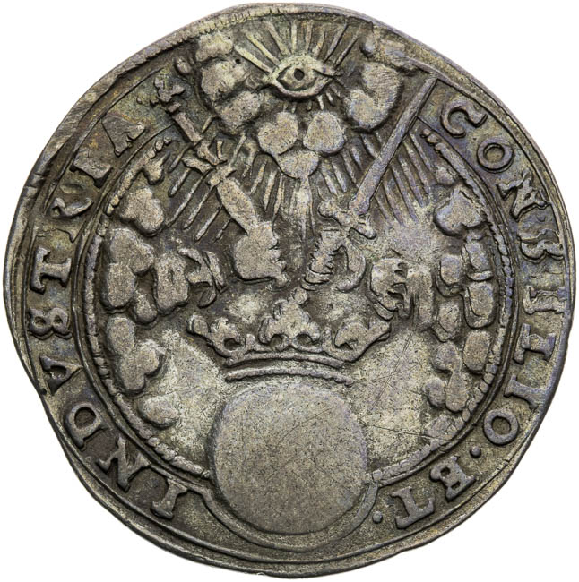 Silver jeton 1656 - back