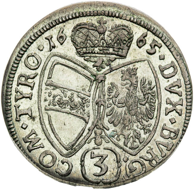 3 Kreutzer 1665 - back