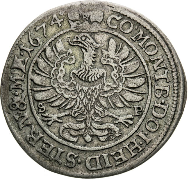 6 Kreutzer 1674 - back