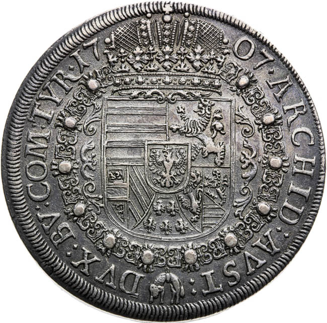 Thaler 1707 - back