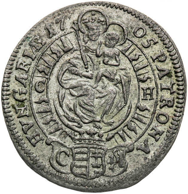 3 Kreutzer 1705 - back