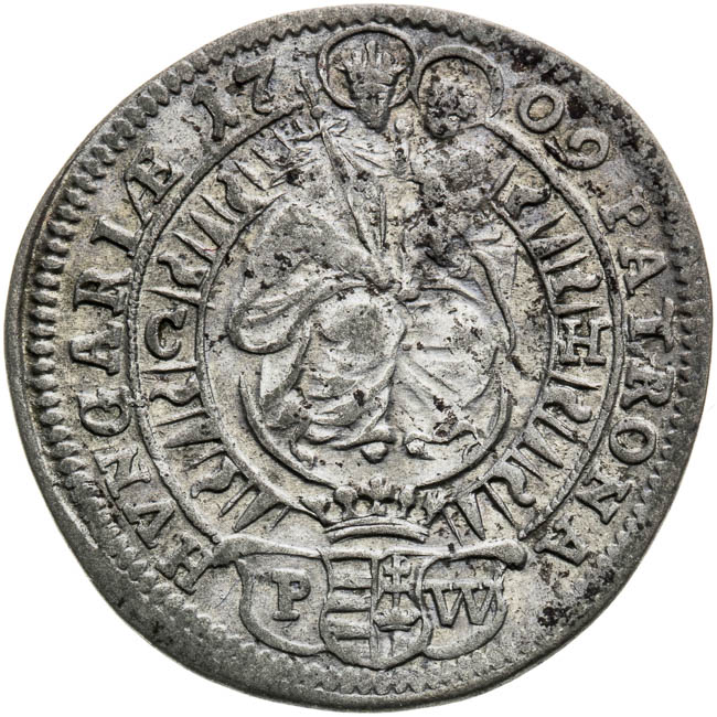 3 Kreutzer 1709 - back