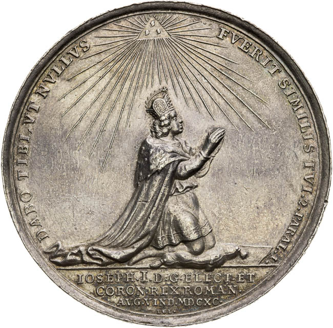 Silver medal 1690 - back