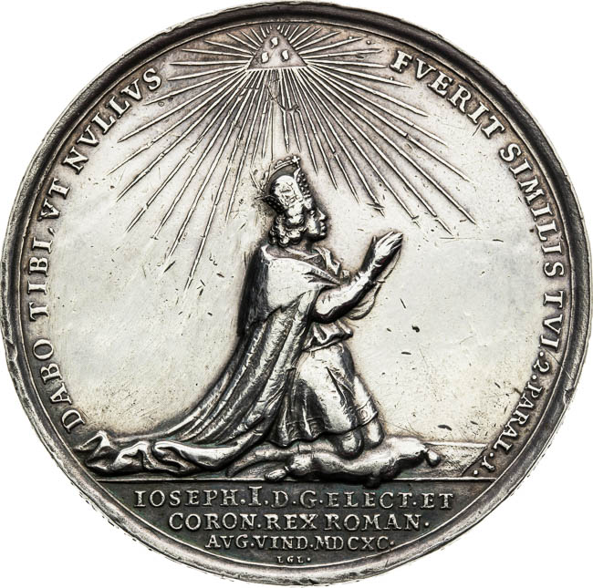 Silver medal 1690 - back