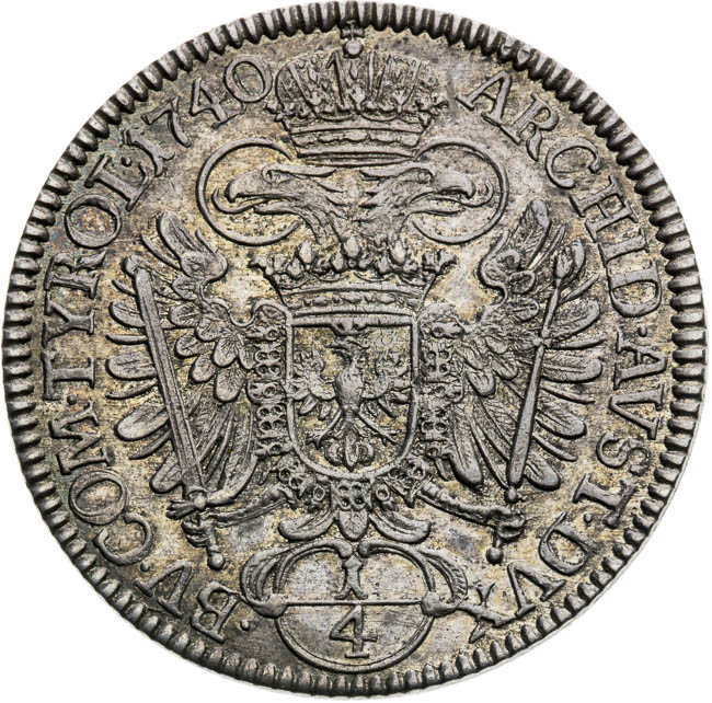 1/4 Thaler 1740 - back