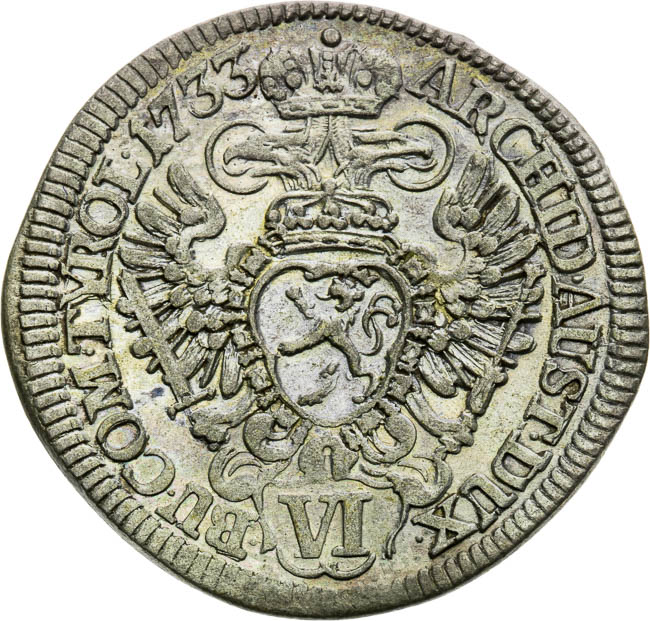VI Kreutzer 1733 - back