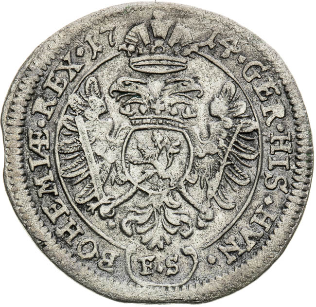 3 Kreutzer 1714 - back