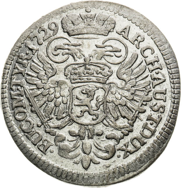 3 Kreutzer 1729 - back