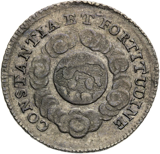 Silver token 1723 - back