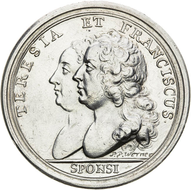 Silver medal 1736 - front