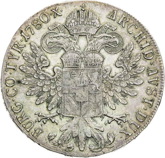 Thaler 1780 - back