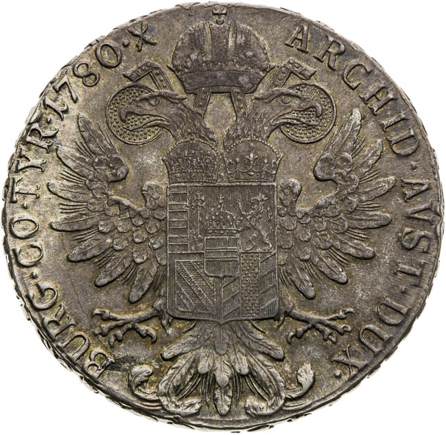 Thaler 1780 - back
