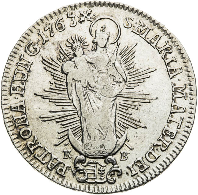 1/2 Thaler 1763 - back