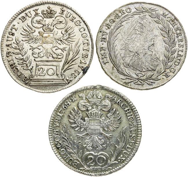20 Kreutzer (3 pcs) - back