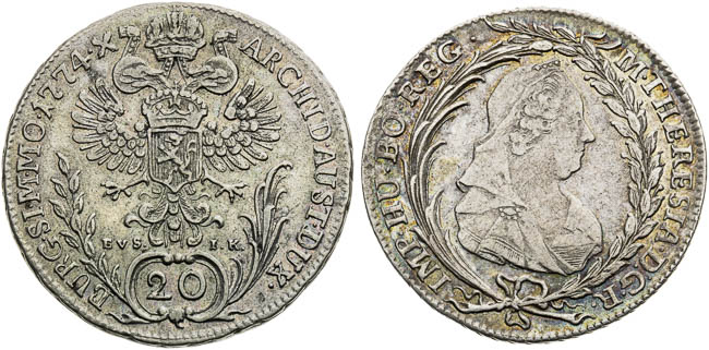 20 Kreutzer (2 pcs) - back