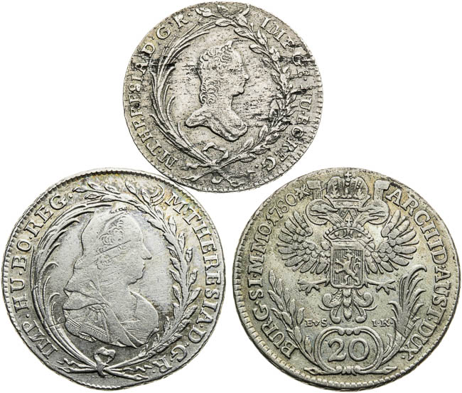Lot of silver coins (3 pcs) - front