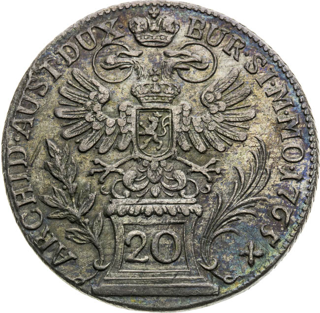 20 Kreutzer 1765 - back