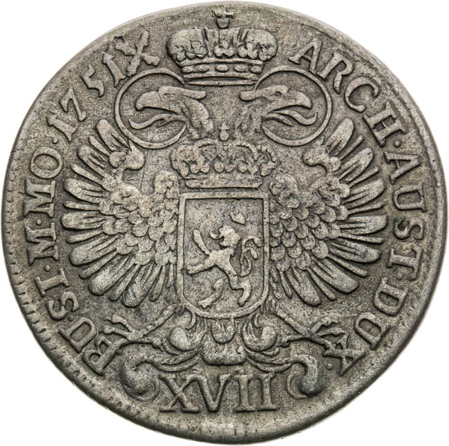 XVII Kreutzer 1751 - back