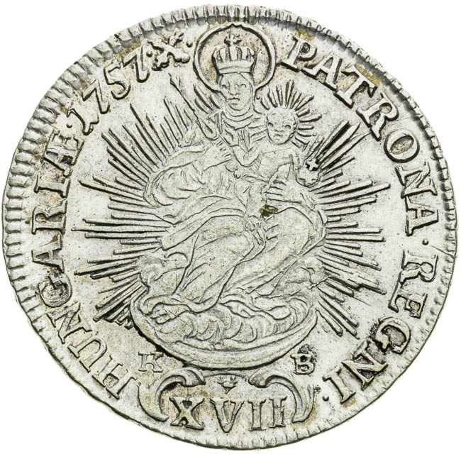 XVII Kreutzer 1757 - back
