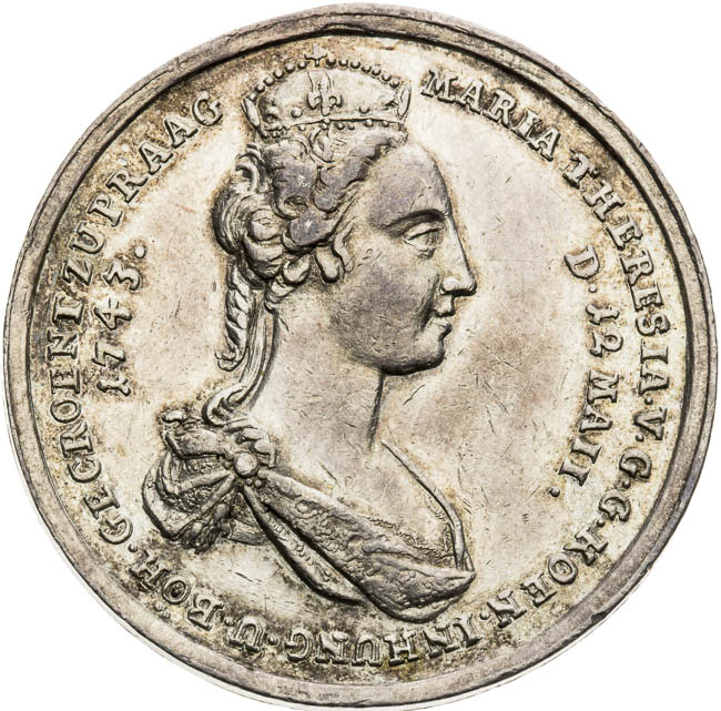 Silver medal 1743 - front