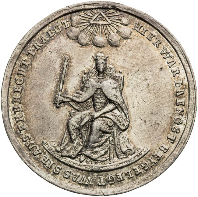 Silver medal 1743 - back